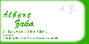 albert zaka business card